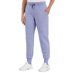 NWT Fila Womens French Terry Jogger Purple Activewear Leggings Size L $60 1B150